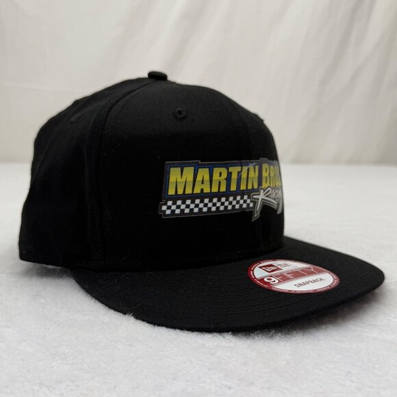 Martin Bros Racing Snapback Adjustable Cap Hat Black New Era 9Fifty - Picture 2 of 9